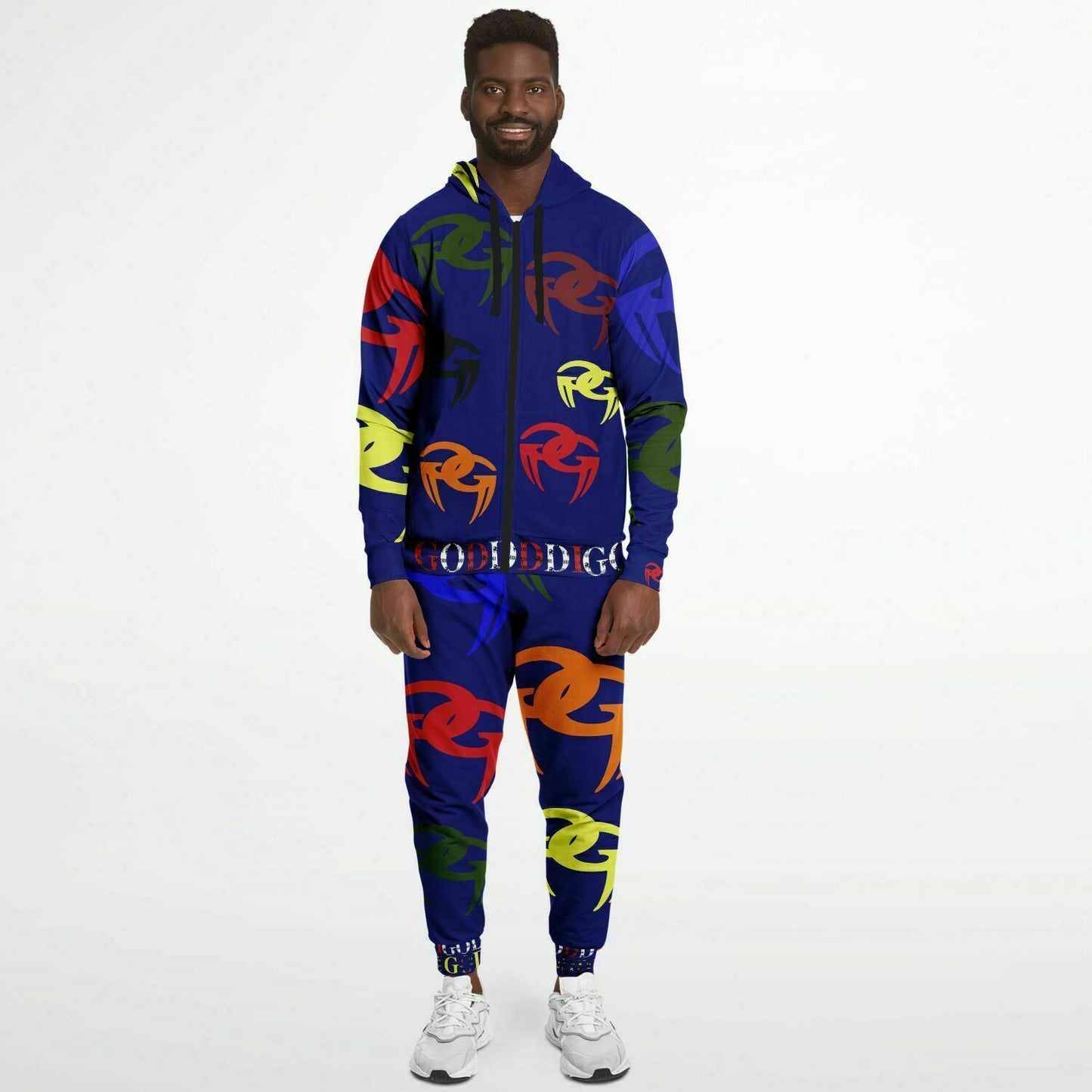 GODDI GG Logo Print Ziphoodie & Jogger -Unisex
