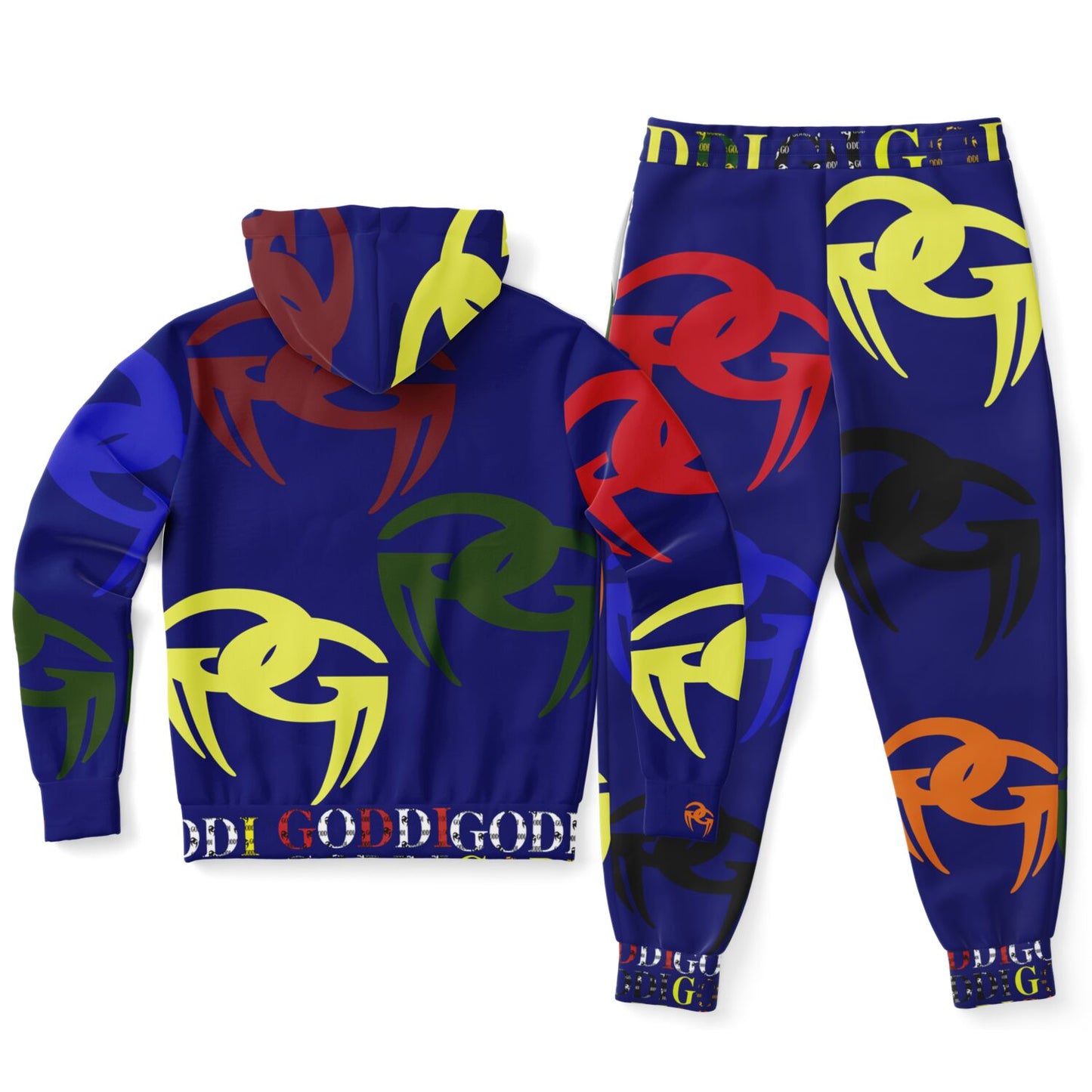 GODDI GG Logo Print Ziphoodie & Jogger -Unisex