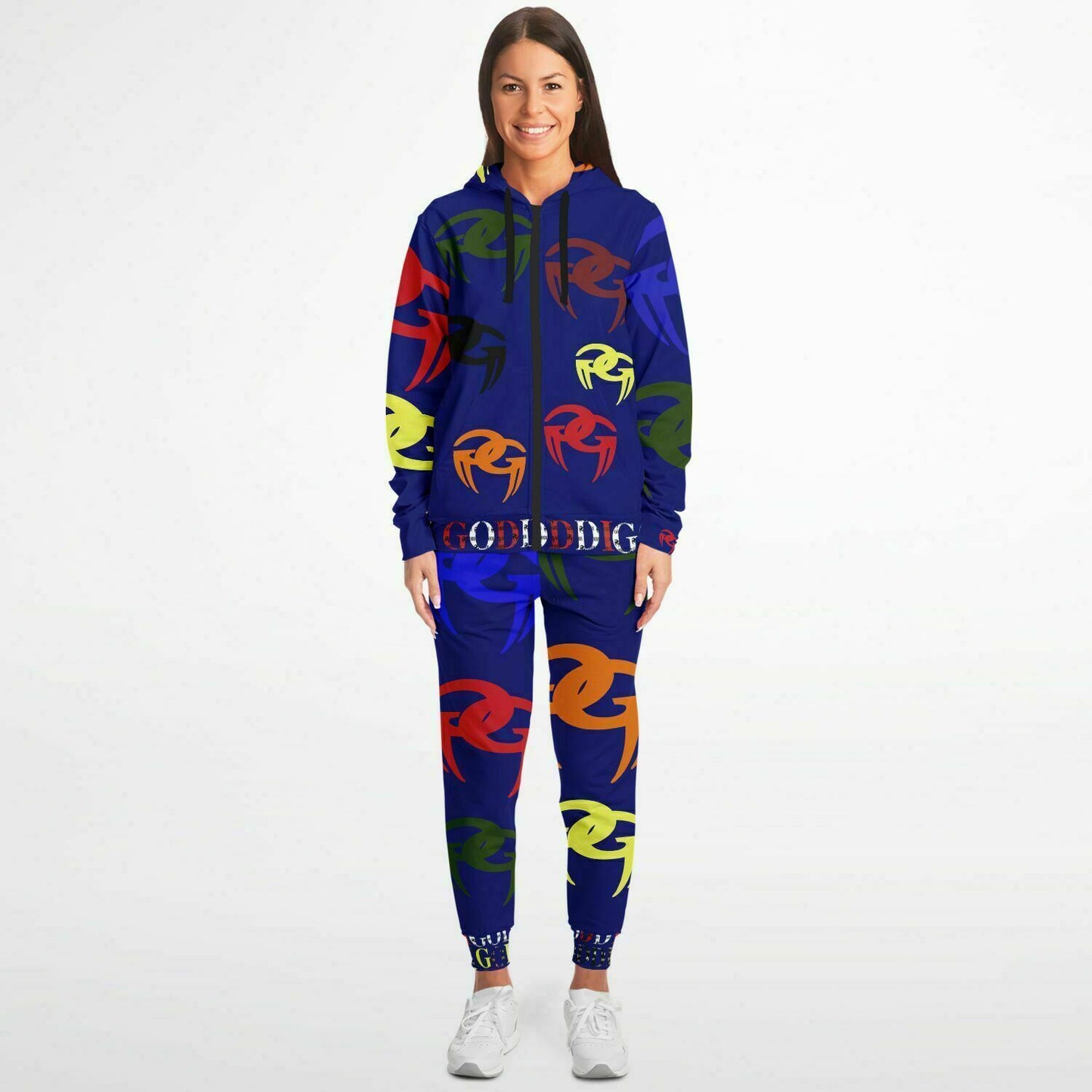 GODDI GG Logo Print Ziphoodie & Jogger -Unisex