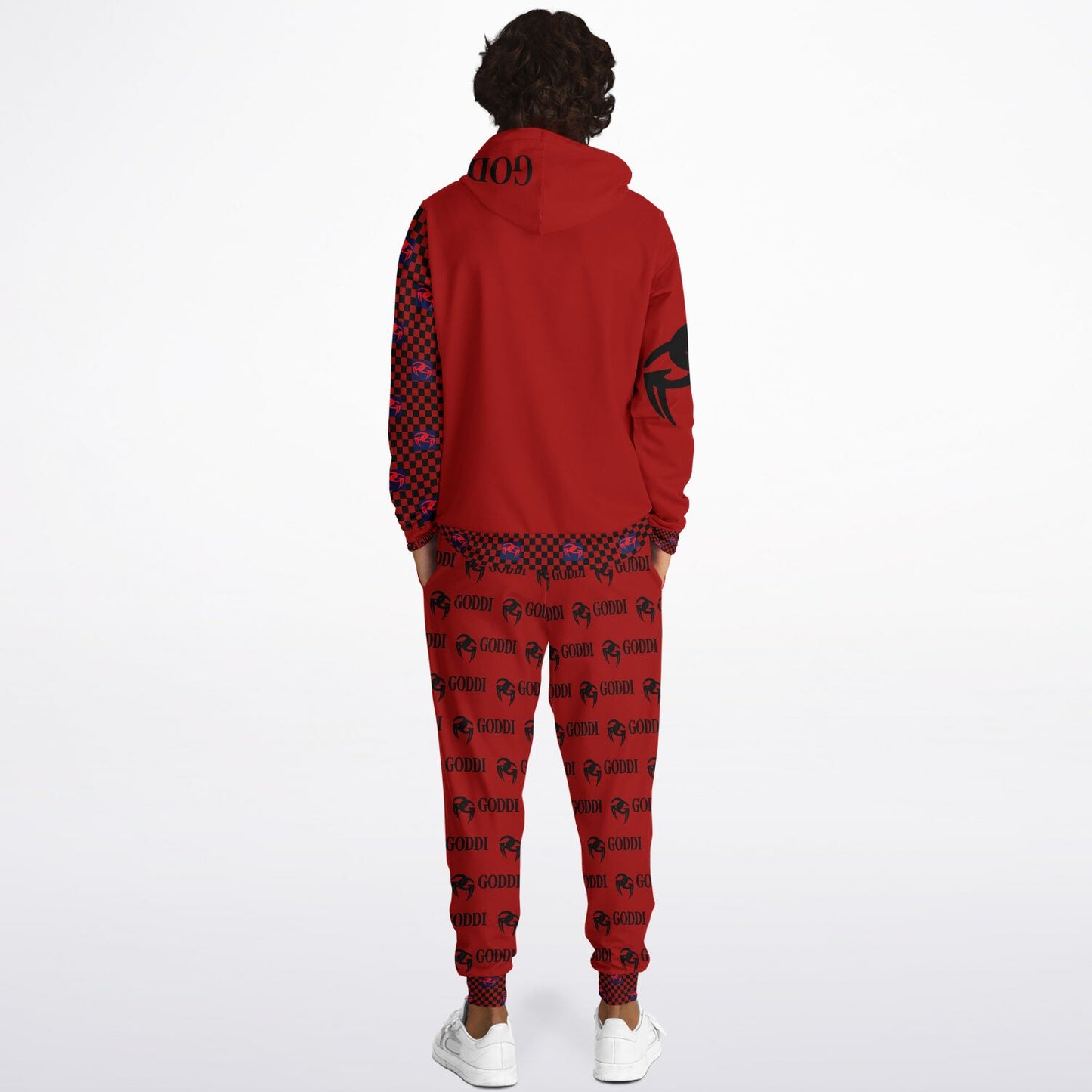 Goddi GG Black Logo Red Hoodie & Jogger Unisex A105