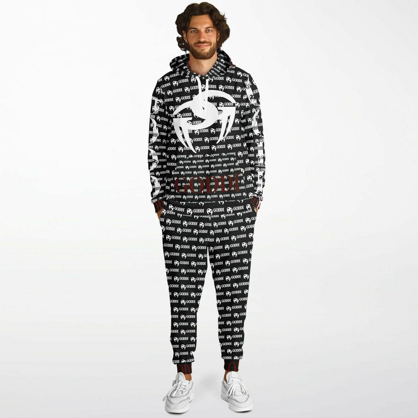 GODDI GG Black Graphic Pullover Hoodie & Jogger - S