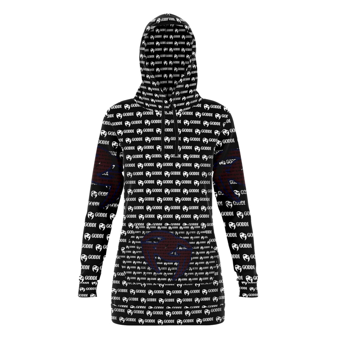 Goddi - Women’s Black GG Longline Hoodie, S,