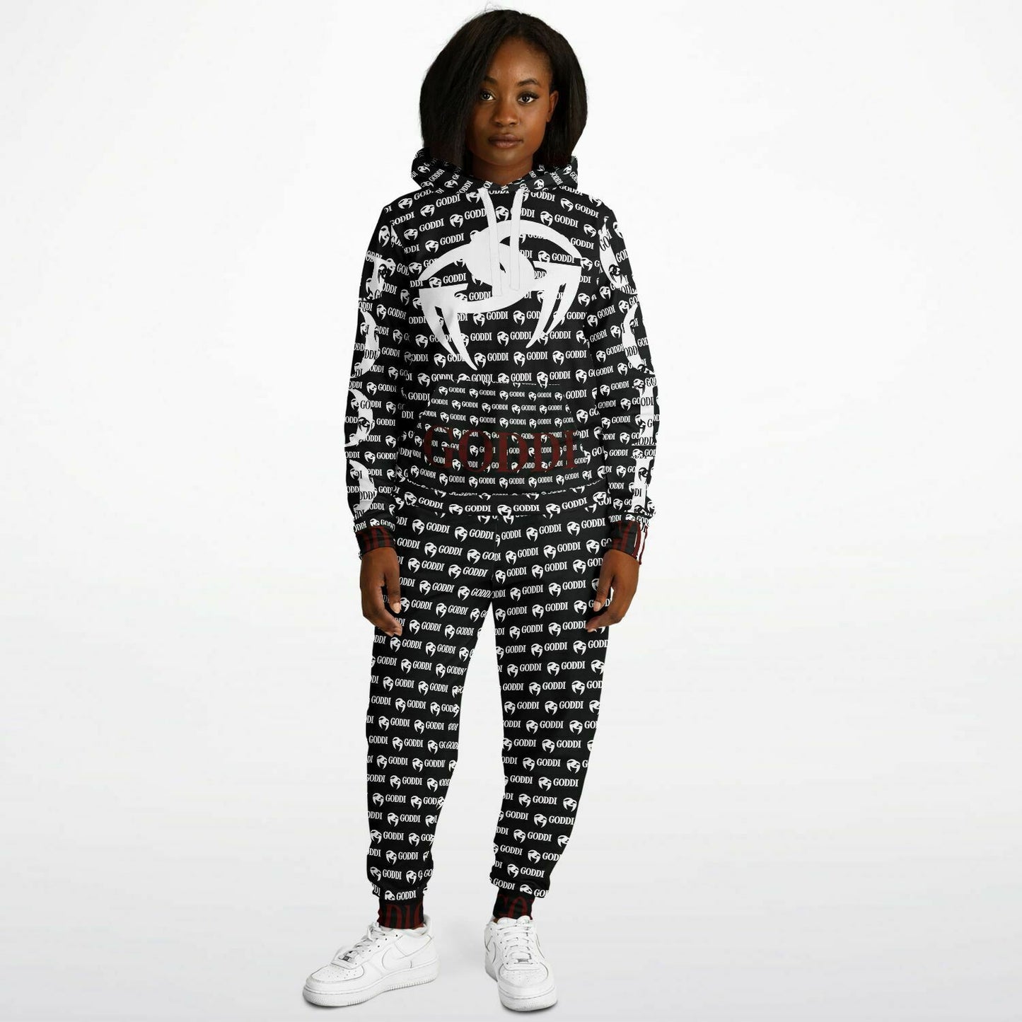 GODDI GG Black Graphic Pullover Hoodie & Jogger - S