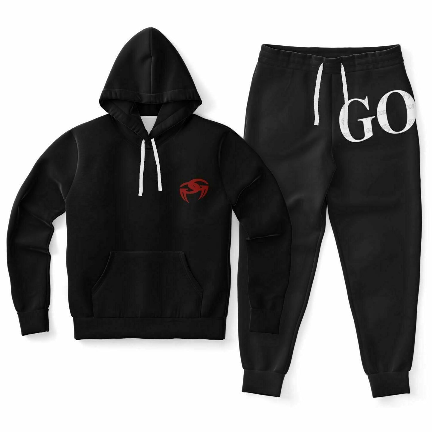 GODDI GG Pullover Hoodie & Jogger, M Black A026