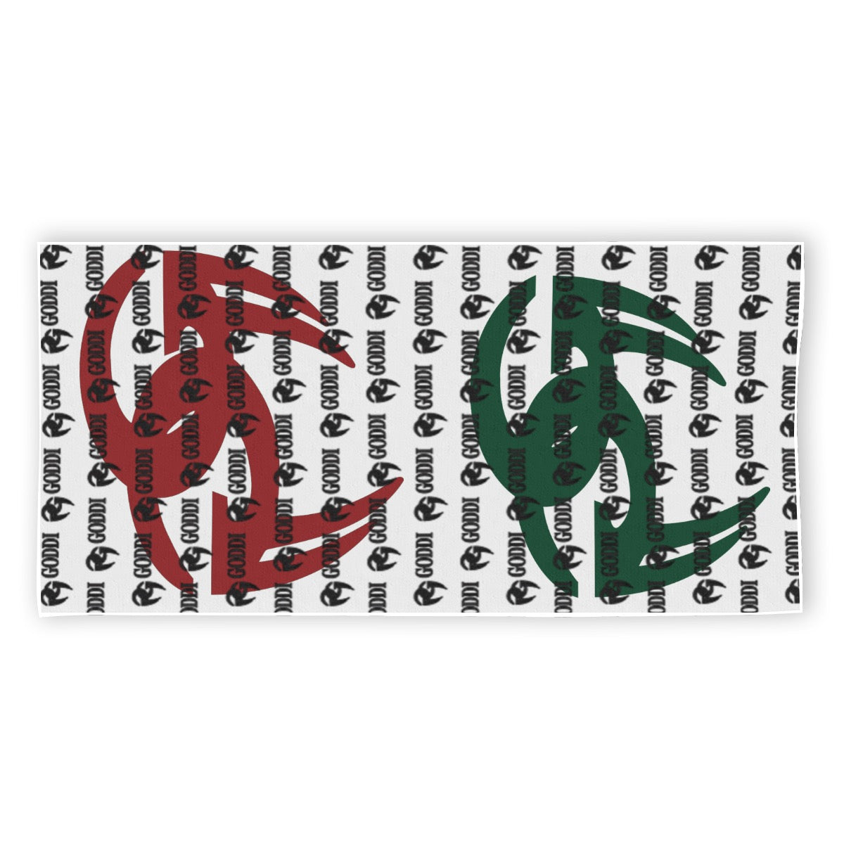 GODDI GG Beach Towel In Terry Cotton- Red Green