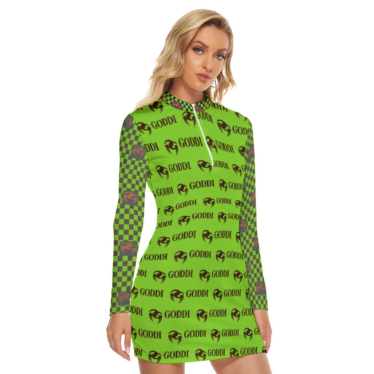 Goddi All-Over Sexy Bodycon Zip Front Women, s $95.00
