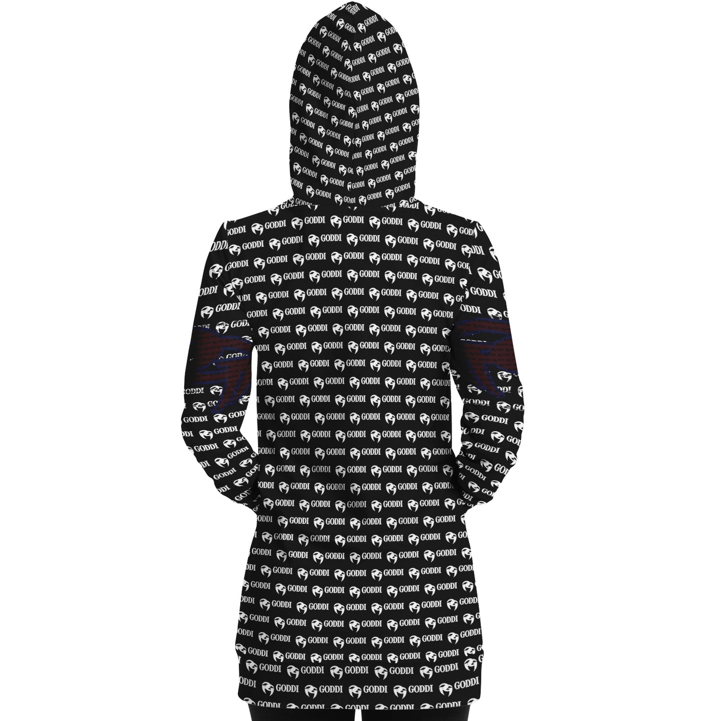 Goddi - Women’s Black GG Longline Hoodie, S,