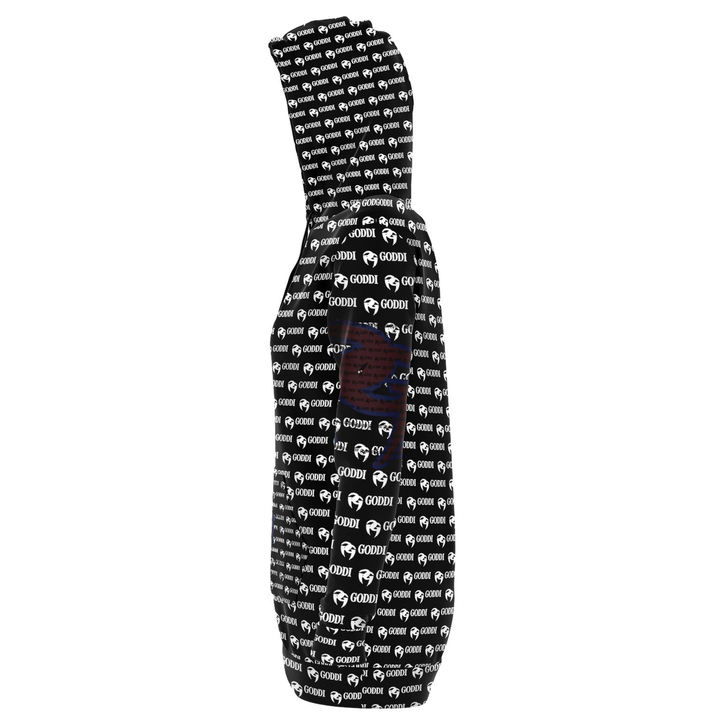 Goddi - Women’s Black GG Longline Hoodie, S,