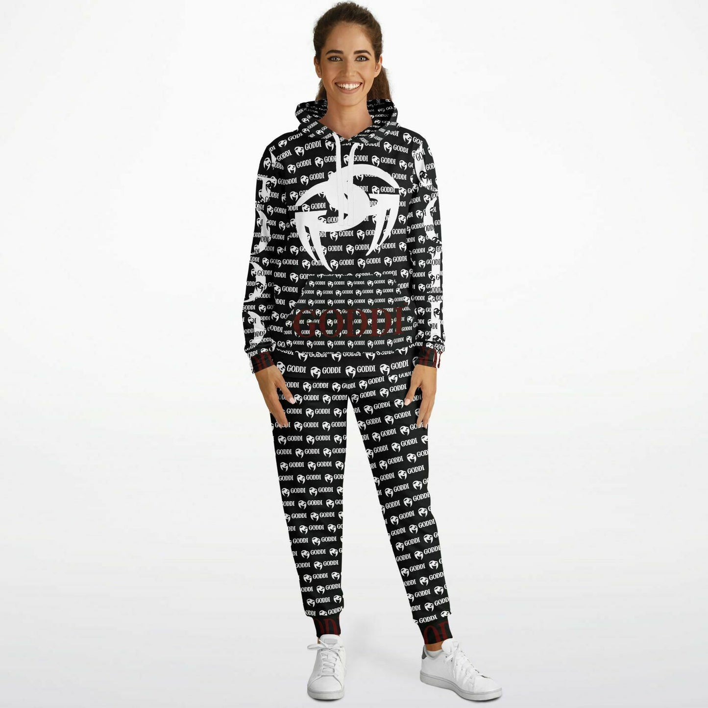 GODDI GG Black Graphic Pullover Hoodie & Jogger - S