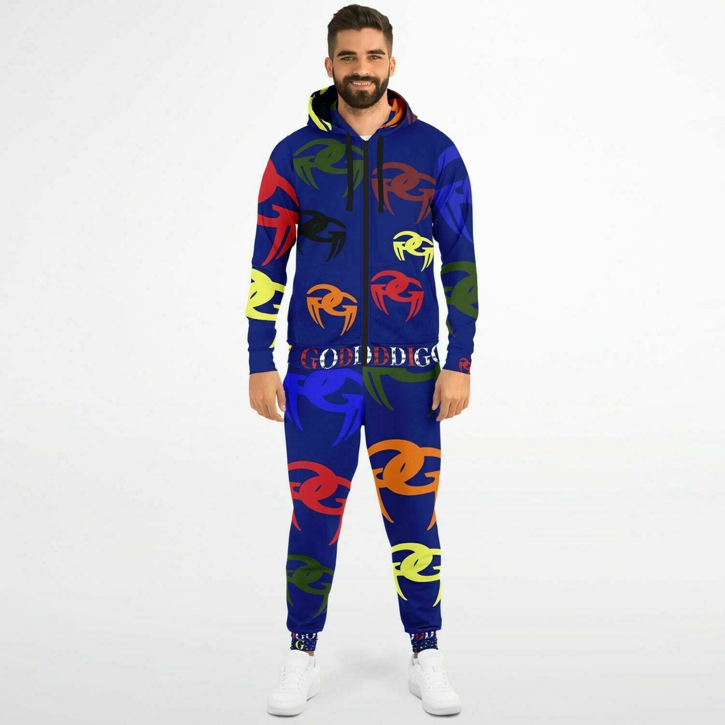 GODDI GG Logo Print  Ziphoodie & Jogger -Unisex