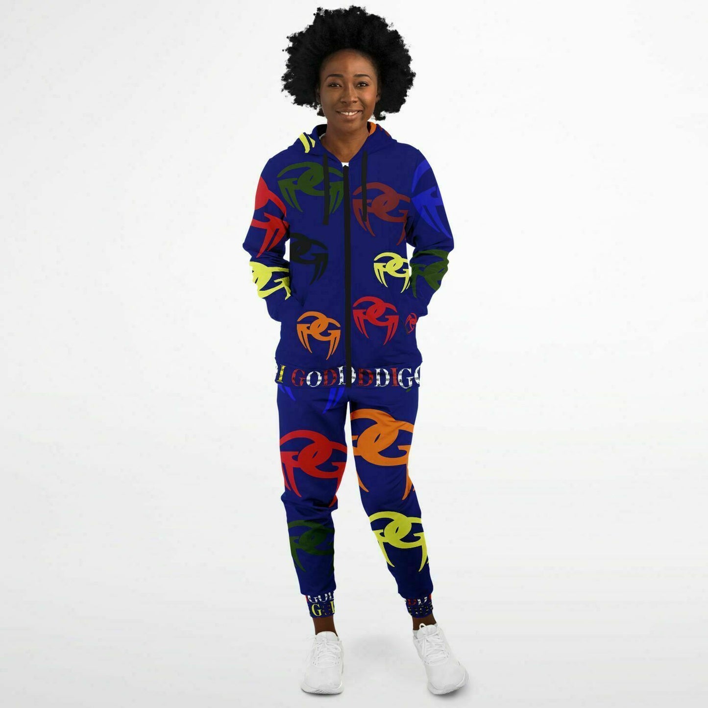 GODDI GG Logo Print  Ziphoodie & Jogger -Unisex