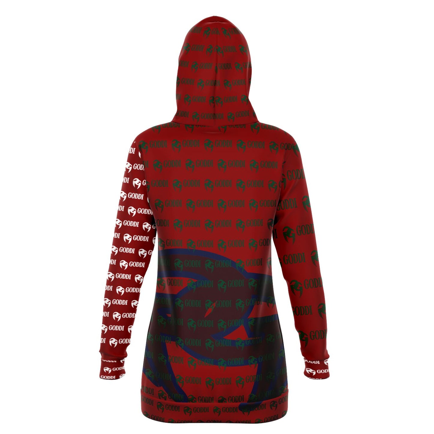 GODDI Designer Longline GG Hoodie for Women -Red