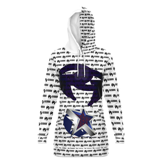 GODDI GG All over loungewear Athletic Women’s Longline Hoodie, XS