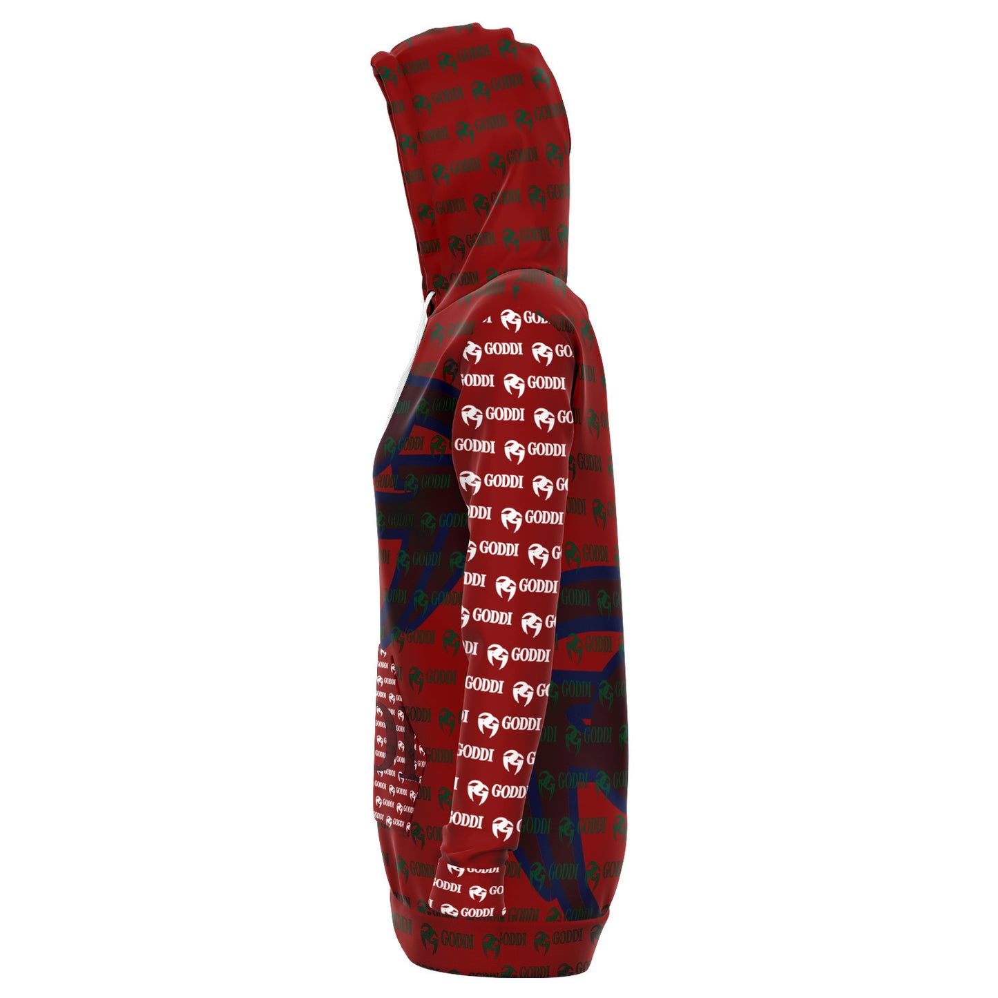 GODDI Designer Longline GG Hoodie for Women -Red