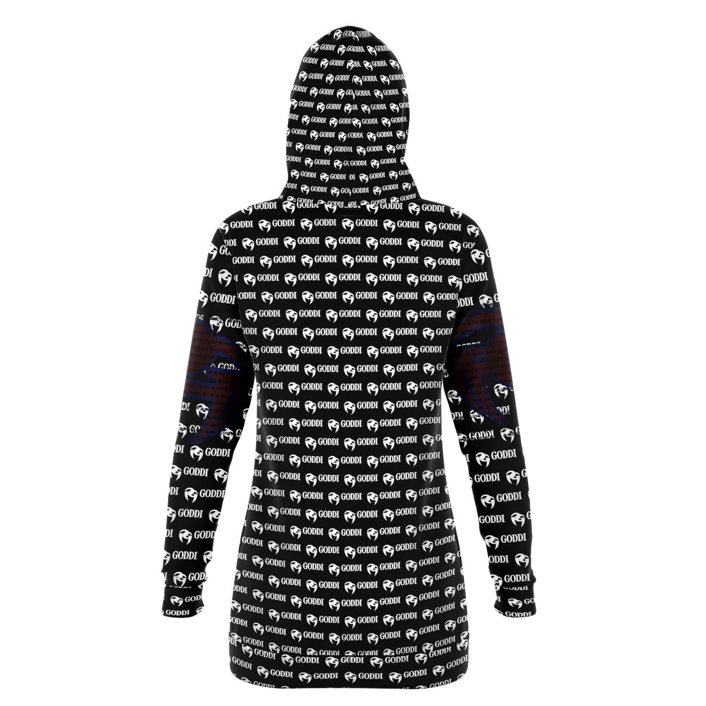 Goddi - Women’s Black GG Longline Hoodie, S,