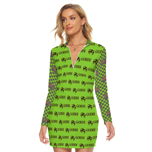 Goddi All-Over Sexy Bodycon Zip Front Women, s $95.00