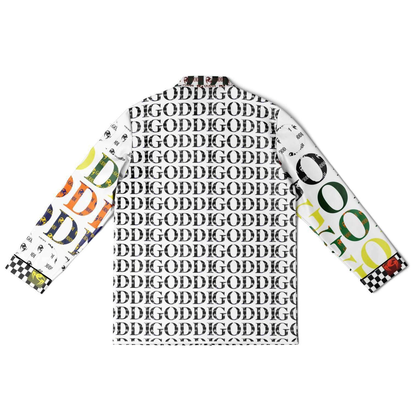 Men's GG Logo Print Satin Pajamas  2pc, M  $90.10 GODDI