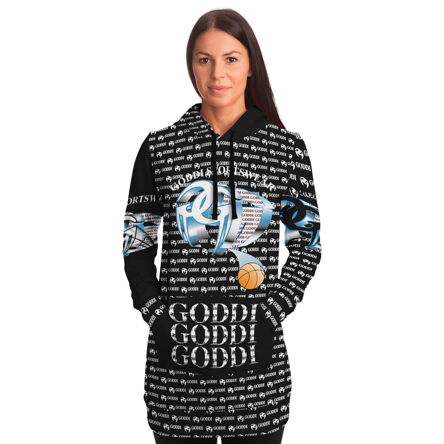 GODDI GG Athletic Longline Hoodie Viral Comfrt Hoodie Run Don’t Walk