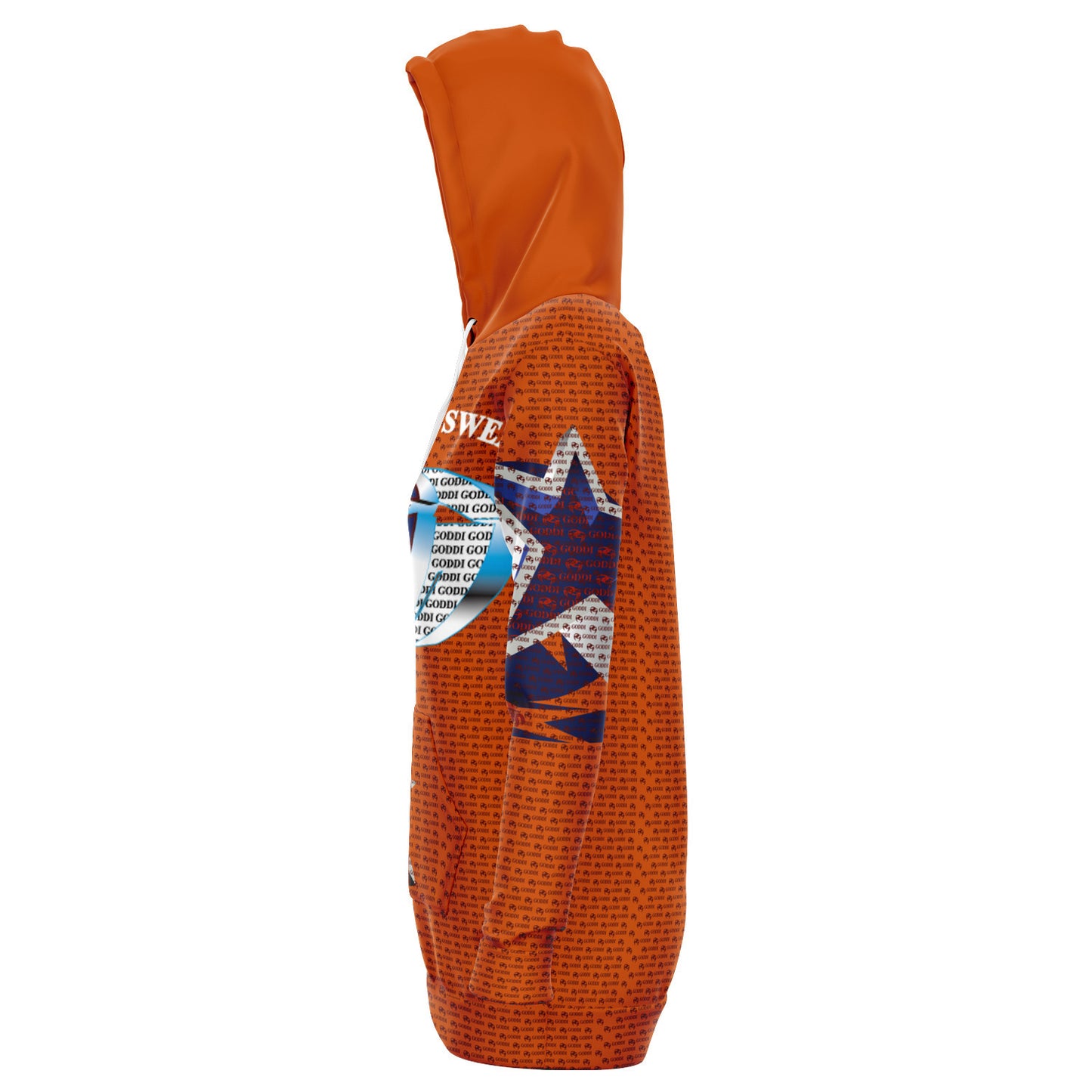 The GODDI GG athletic long line hoodie draws inspiration from Vincent van Gogh's iconic 1889 "Starry Night" painting, xs