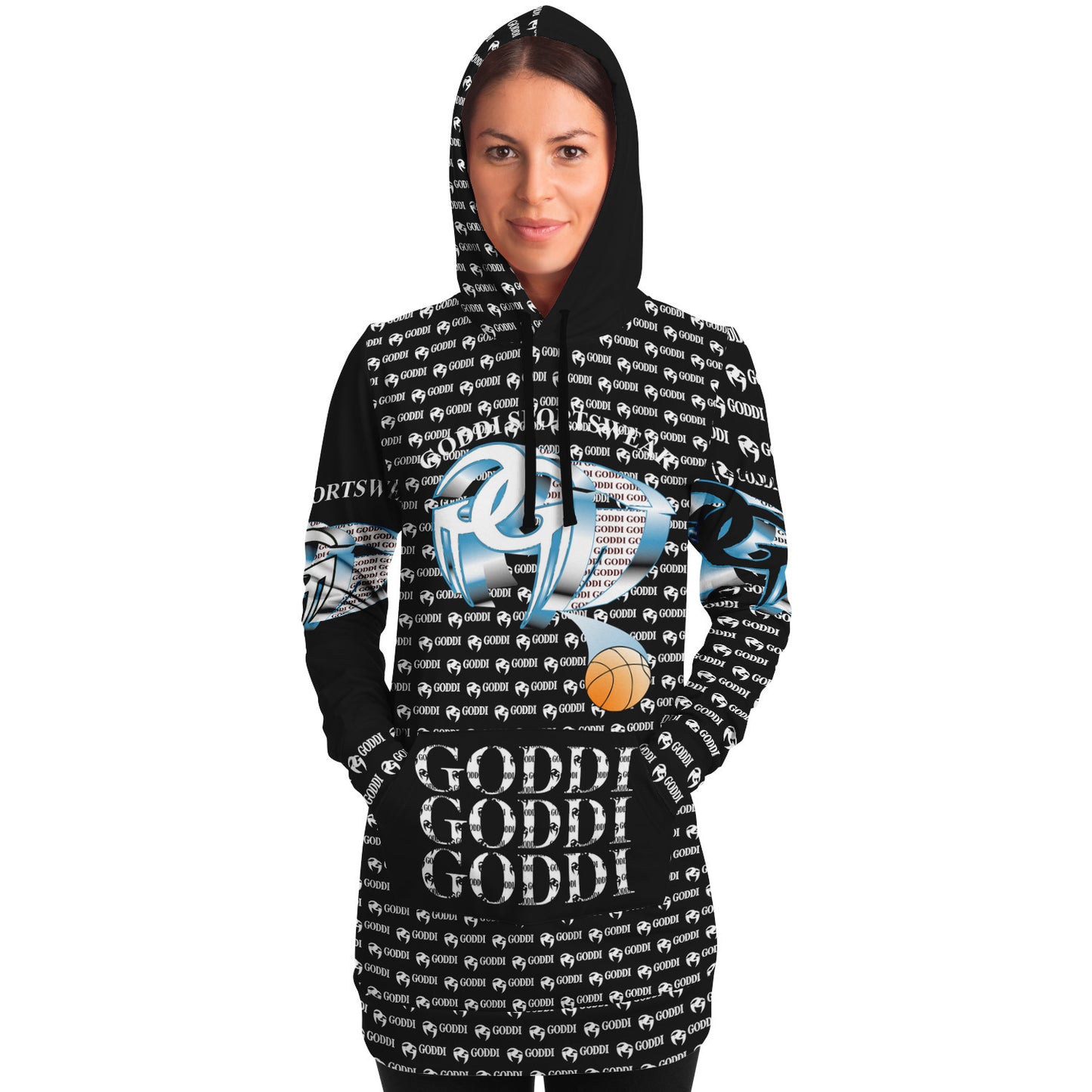 GODDI GG Athletic Longline Hoodie Viral Comfrt Hoodie Run Don’t Walk