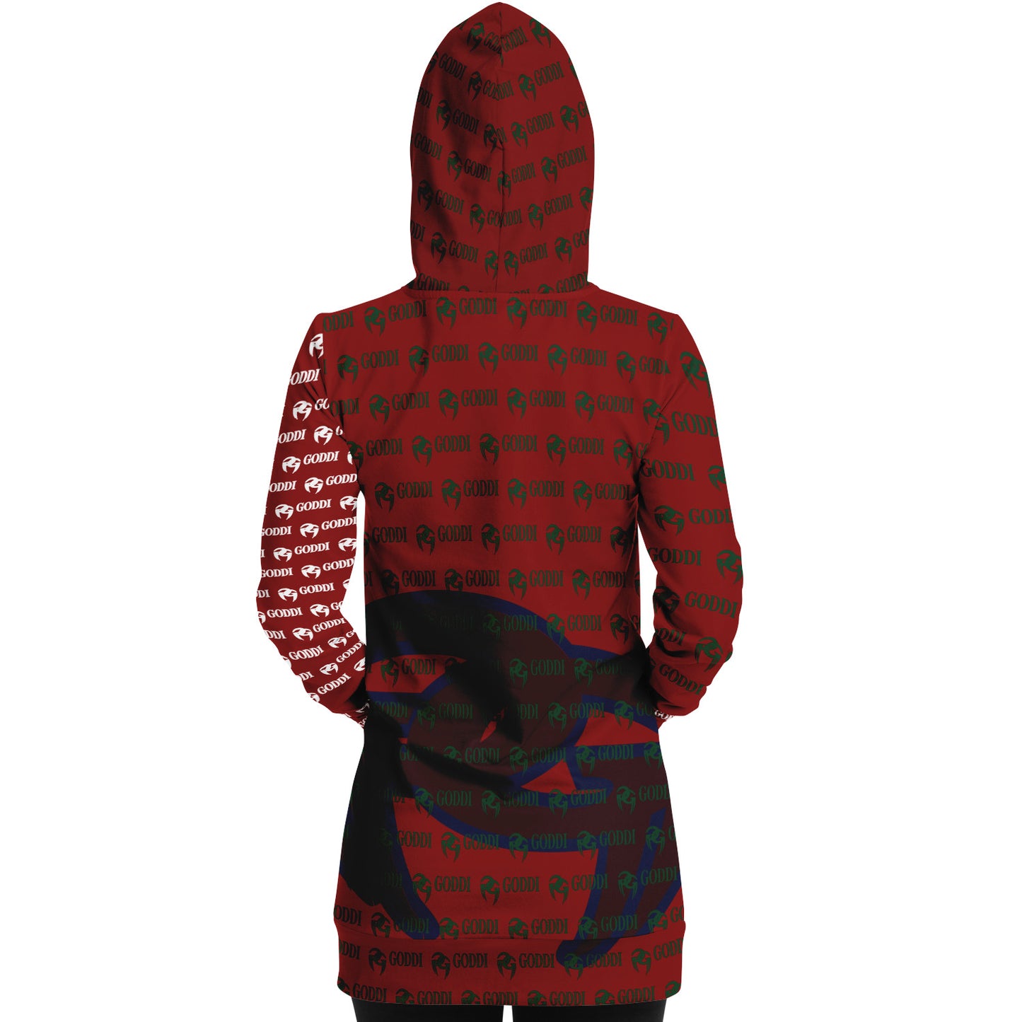 GODDI Designer Longline GG Hoodie for Women -Red