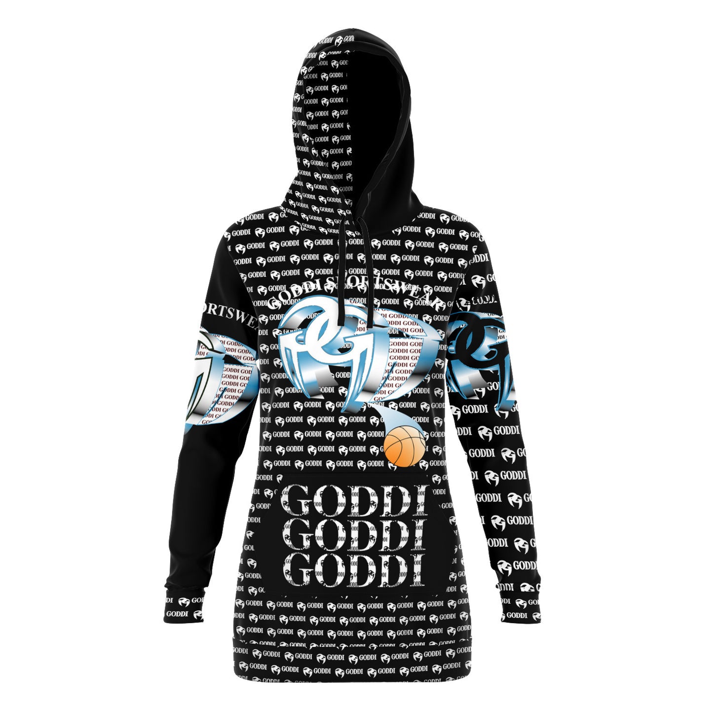GODDI GG Athletic Longline Hoodie Viral Comfrt Hoodie Run Don’t Walk