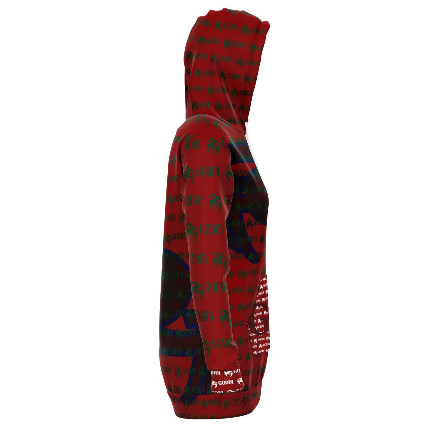 GODDI Designer Longline GG Hoodie for Women -Red